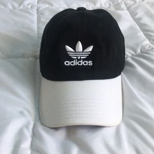 Black/white adidas hat
